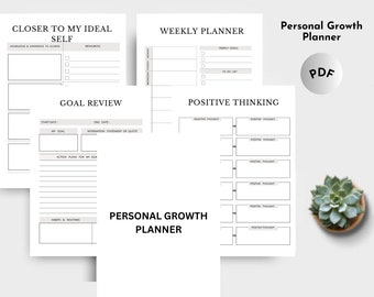 Planificador de crecimiento personal, Diario personal, Desarrollo personal, Mentalidad de crecimiento, Metas de crecimiento personal, Plan de crecimiento y desarrollo,