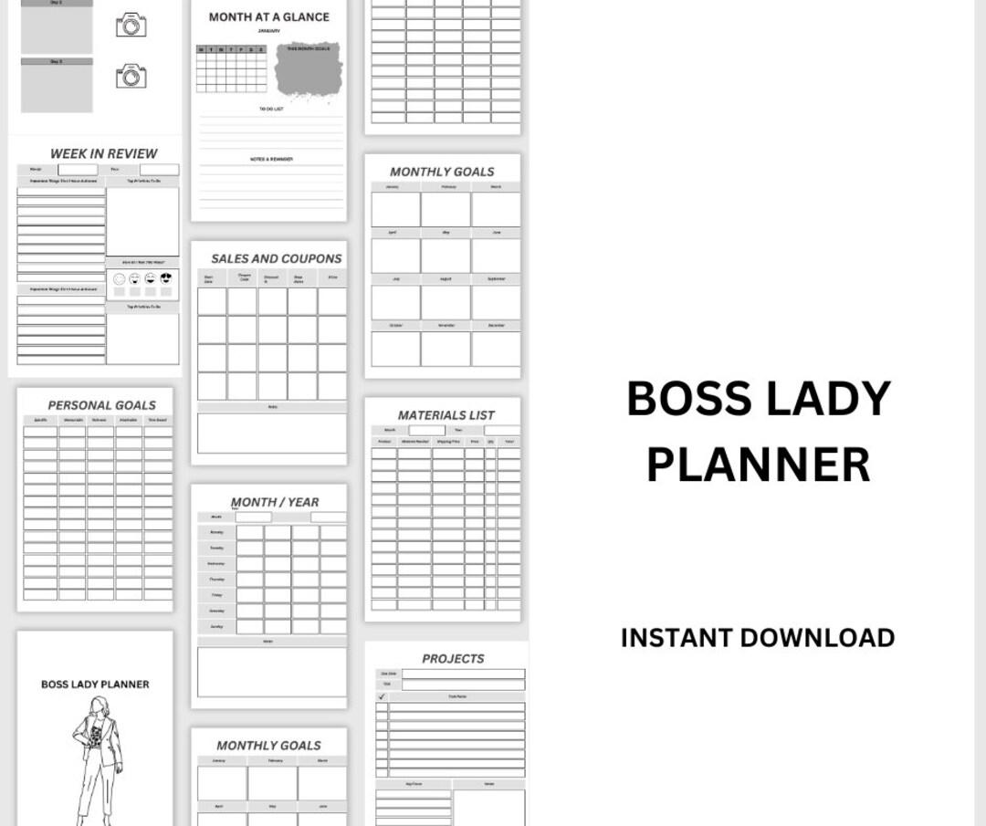 Girl Boss Planner | Small Business Planner Printable | Female ...