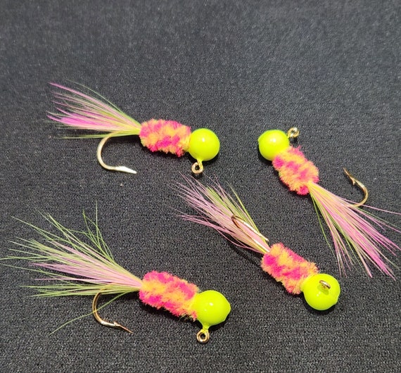 Handmade Crappie Jigs Funky Rooster multiple Sizes 
