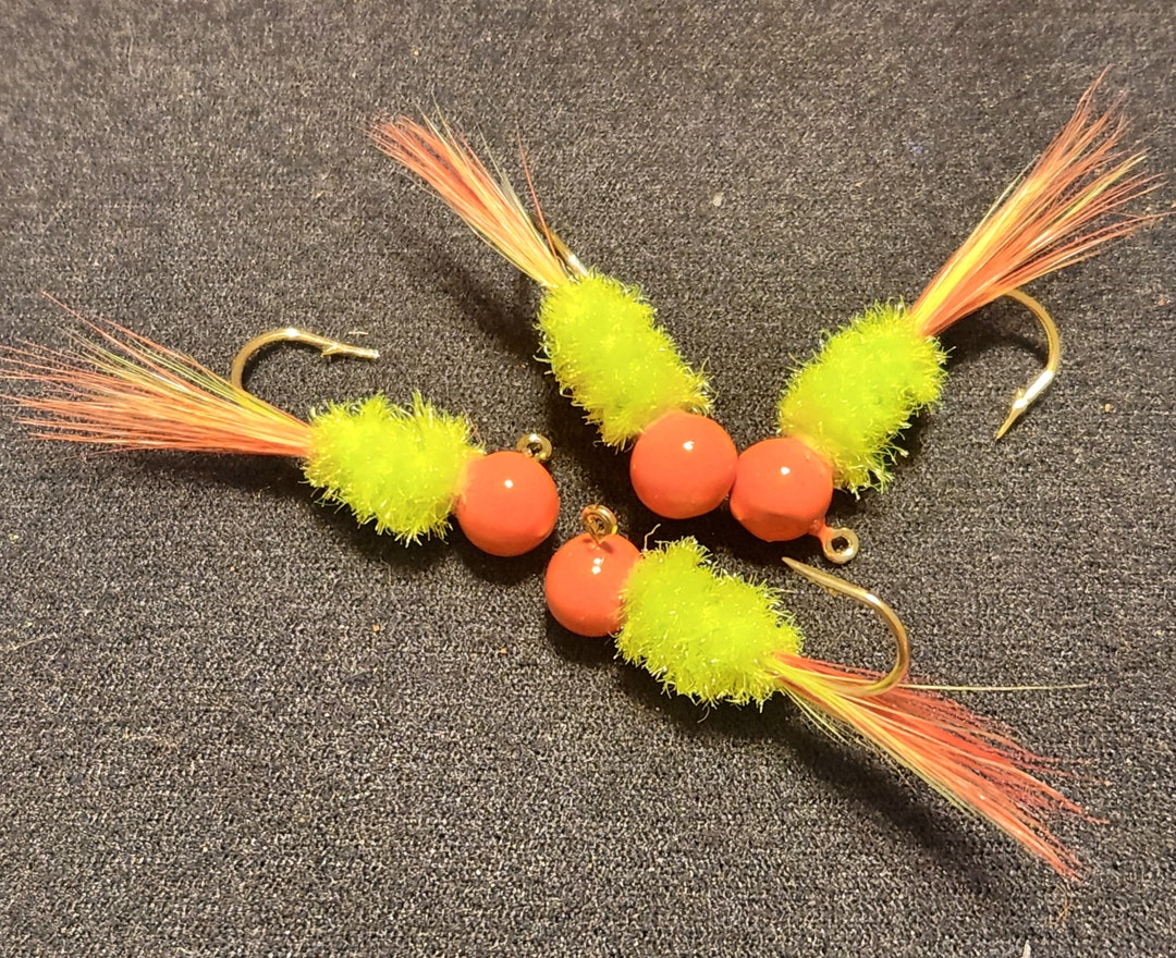 Handmade Crappie Jigs Citrus Burst multiple Sizes Available Etsy