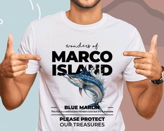 Wonders of Marco Island Shirt - Blue Marlin.