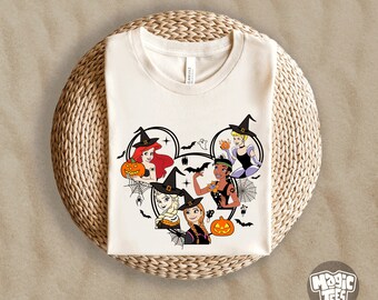 Halloween Princess T Shirt, Disney Mickey Princess Halloween Costume Shirt, Pumpkin Season Shirt, Disney Princess Witch Shirt,