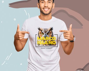 Wonders of Marco Island - Owls T Shirt, summer tees, cotton t shirts, beach Marco Island.