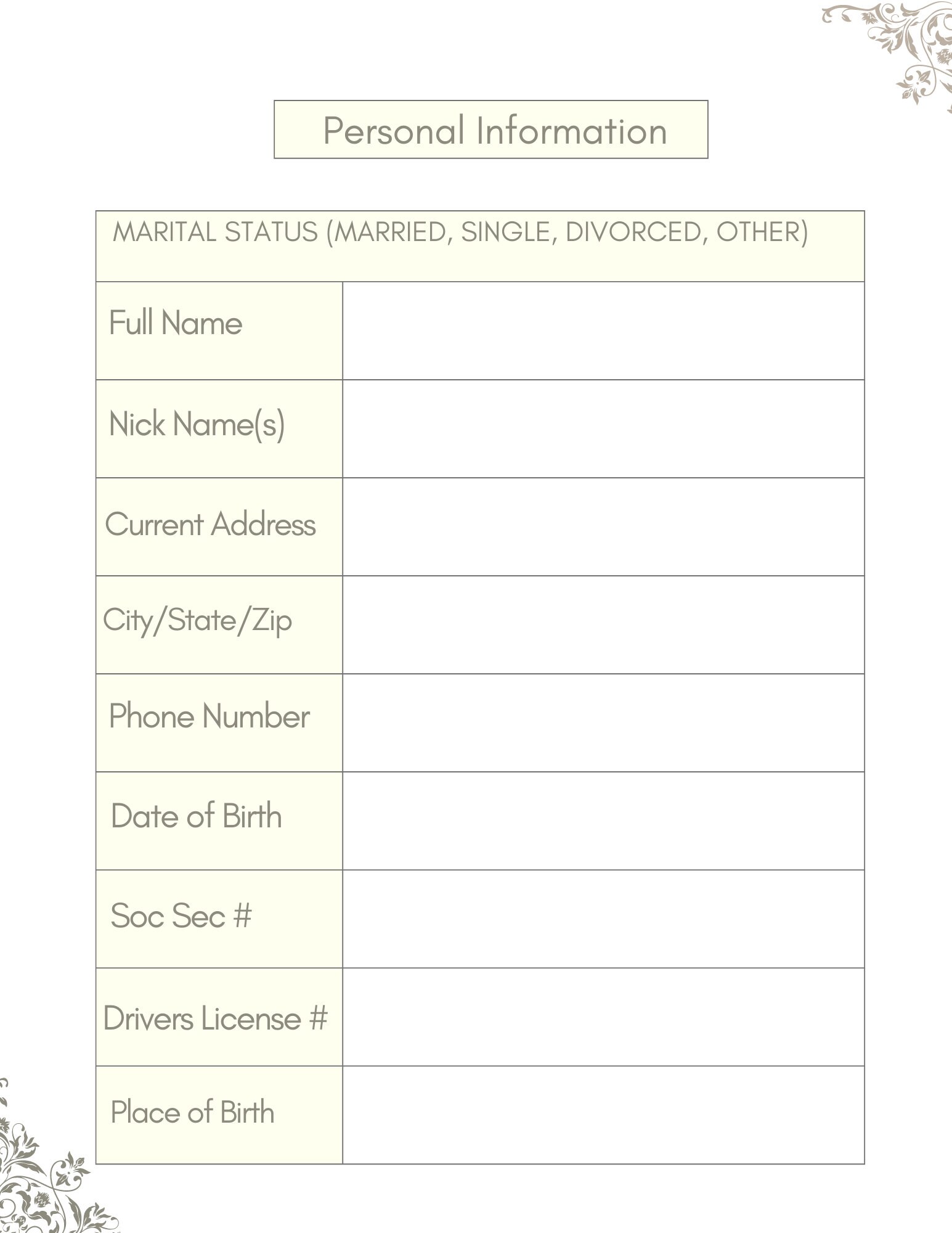 Final Wishes Planner End of Life Funeral Wishes When I m Gone Etsy