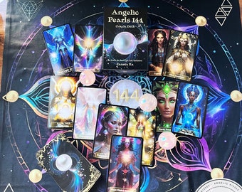 Angelic Pearls 144 Oracle Deck | 144 Seraphim | Pearl Light Codes | Limited Edition | 72 Card Deck | Angelic Art