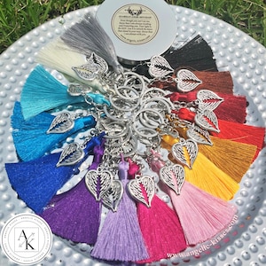 Guardian Angel Keychain | Silk Tassel Keychain | Spiritual Gift | Memorial Gift | Enlightenment Gift | Angelic Gift | Upliftment Gift