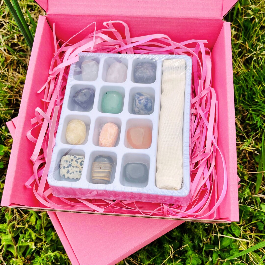 Crystal Starter Kit Mini Crystal Gift Box Tumbled Crystals Gift Set