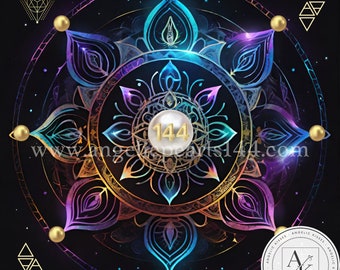 144 Light Code Tapestry | Seraphim Angelic Art | Zaneta Ra Art | Angelic Pearls 144 Art | Limited Edition