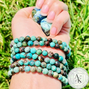 Chrysocolla 6mm Bracelet | Handmade Gemstone Bracelet | Premium AA Grade Chrysocolla | Feminine Crystals