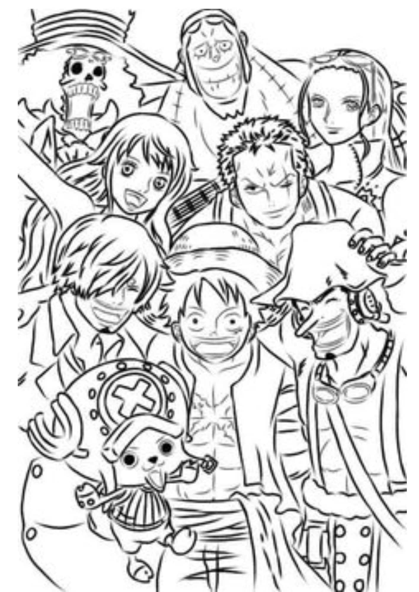 One Piece Coloring Book Etsy