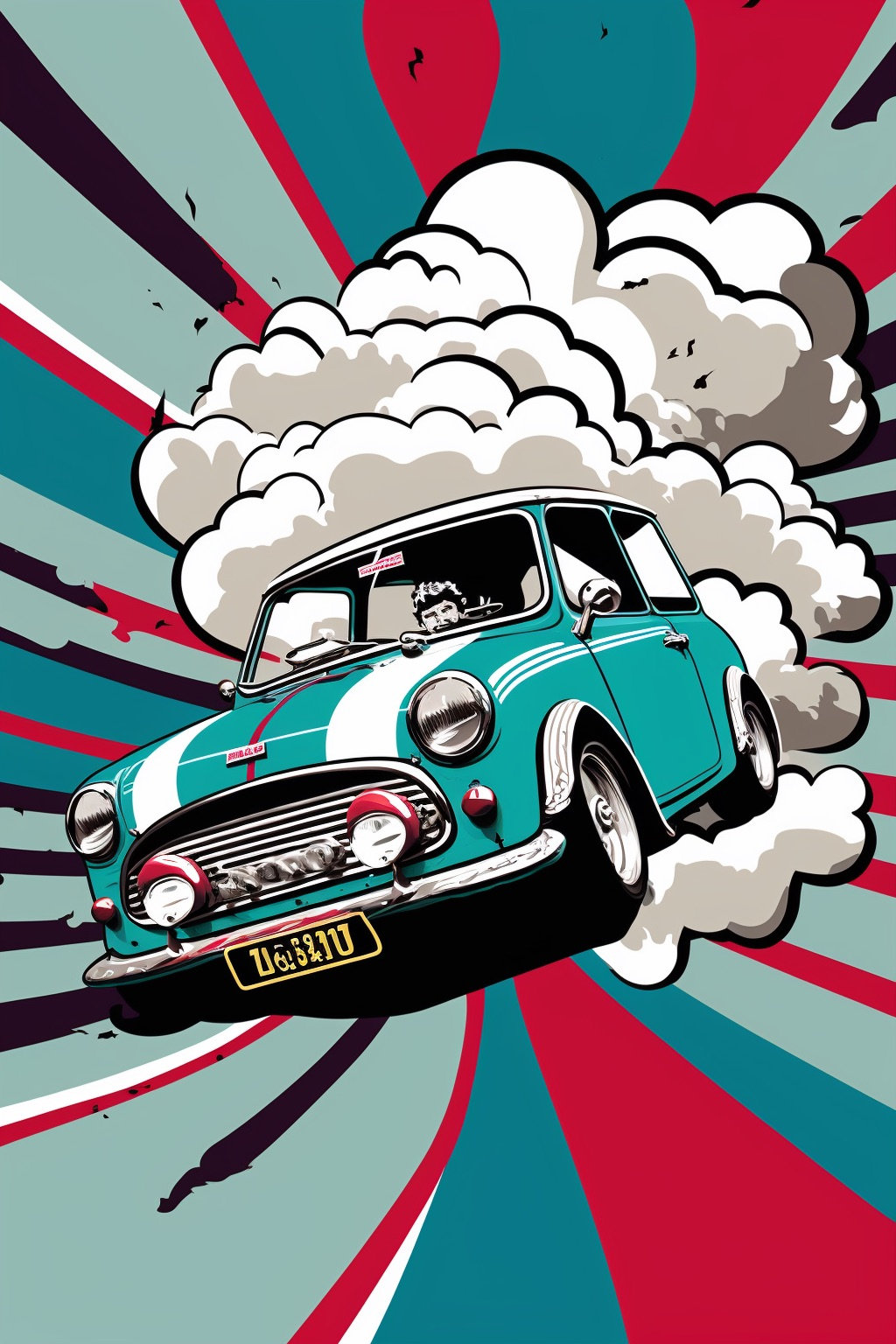 Vintage Mini Cooper Pop Art - Etsy
