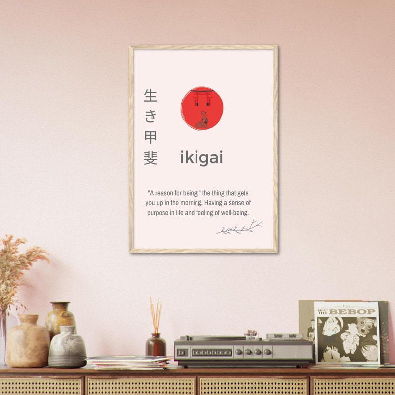 Ikigai Poster Ikigai Wall Art Ikigai Japanese Poster - Etsy