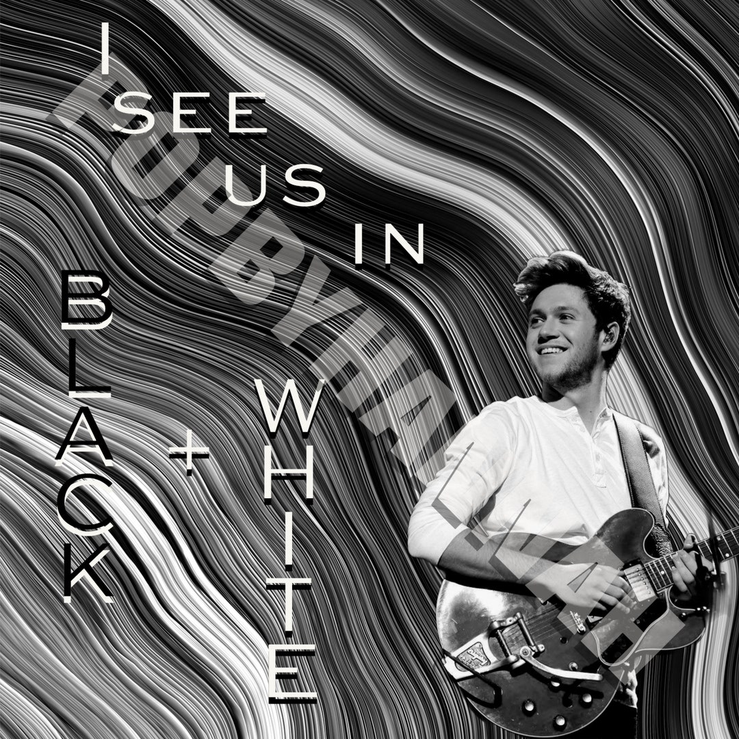 Niall Horan Black and White Lyrics Printable Etsy