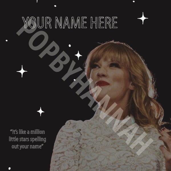 Taylor Swift Customizable "Untouchable" Lyrics Printable