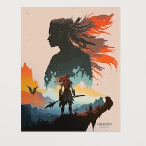 Horizon Forbidden West Art on Enhanced Matte Paper Poster | Zero Dawn | Wall Art | Art for Gamers | Wall Decor | Game Room Art | Aloy