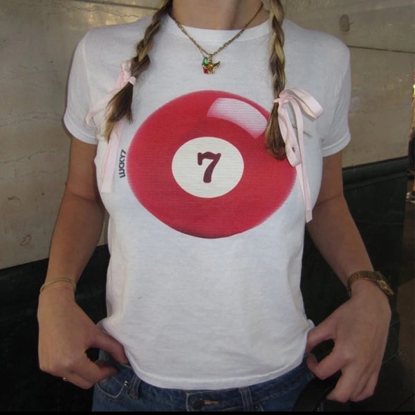 Lucky 7 Ball Graphic Baby Tee