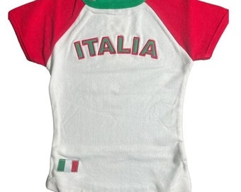 Italy cropped top y2k football crop top Italia baby t shirt