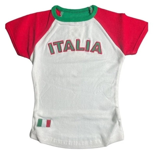 Italy cropped top y2k football crop top Italia baby t shirt