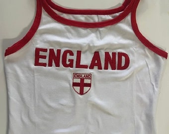 Angleterre débardeur y2k débardeur Angleterre t-shirt bébé maillot de football