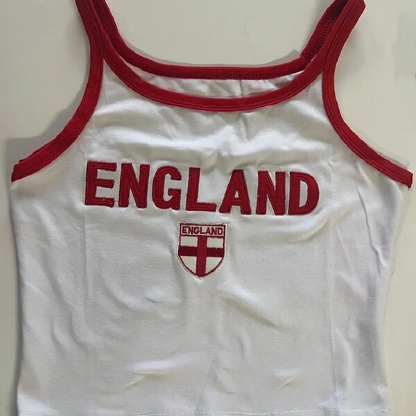 England tank top y2k England crop top baby tee football jersey