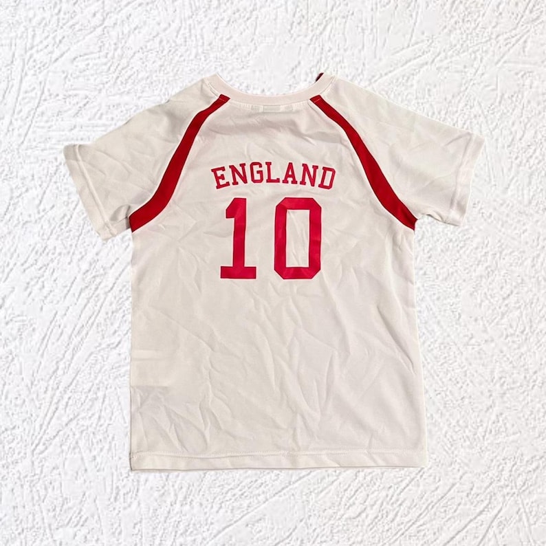 England crop top baby t shirt 90s football cropped t-shirt image 2