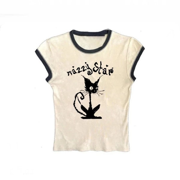 Mazzy Star Baby Tee - 80s 90s 2000s Punk Rock Aesthetic, Y2K Crop Top, Y2K Clothing, Mazzy Star Top Y2K, Vintage Band Shirts