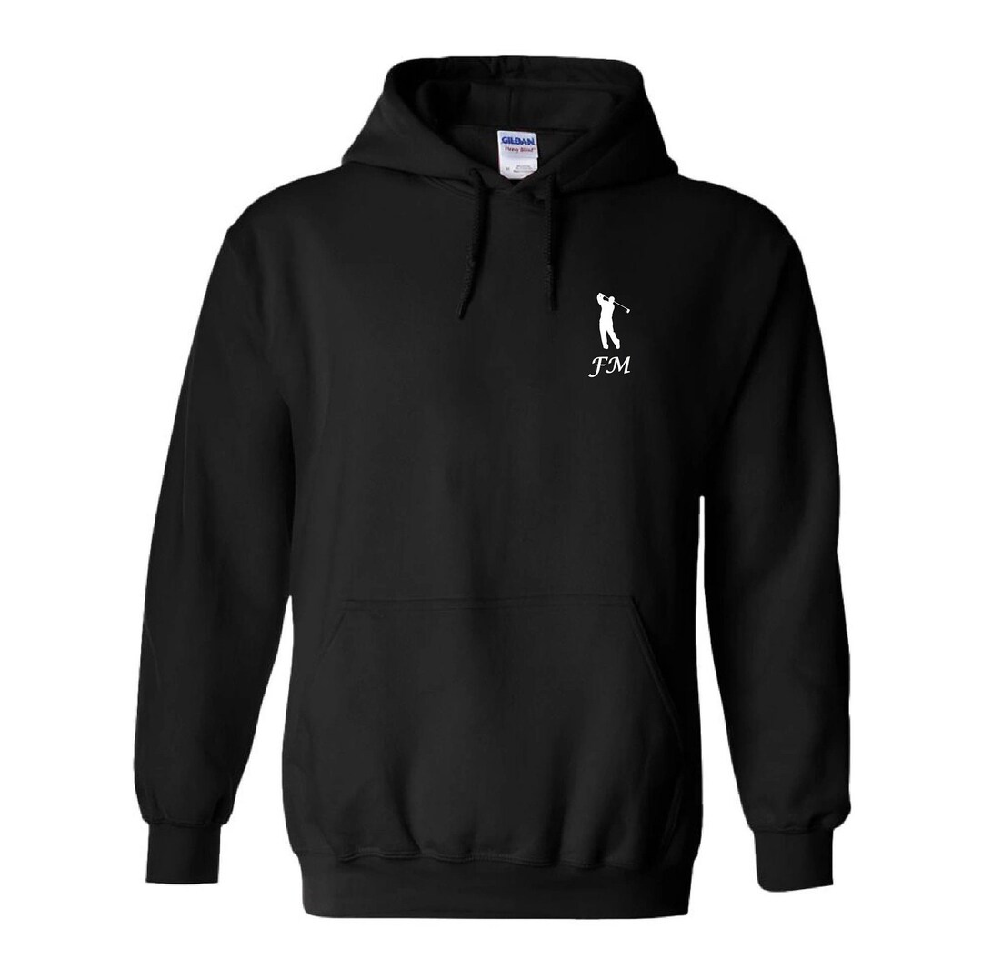 Personalised Embroidered Hoodie Golf Any Name or Initials Gift Gifts
