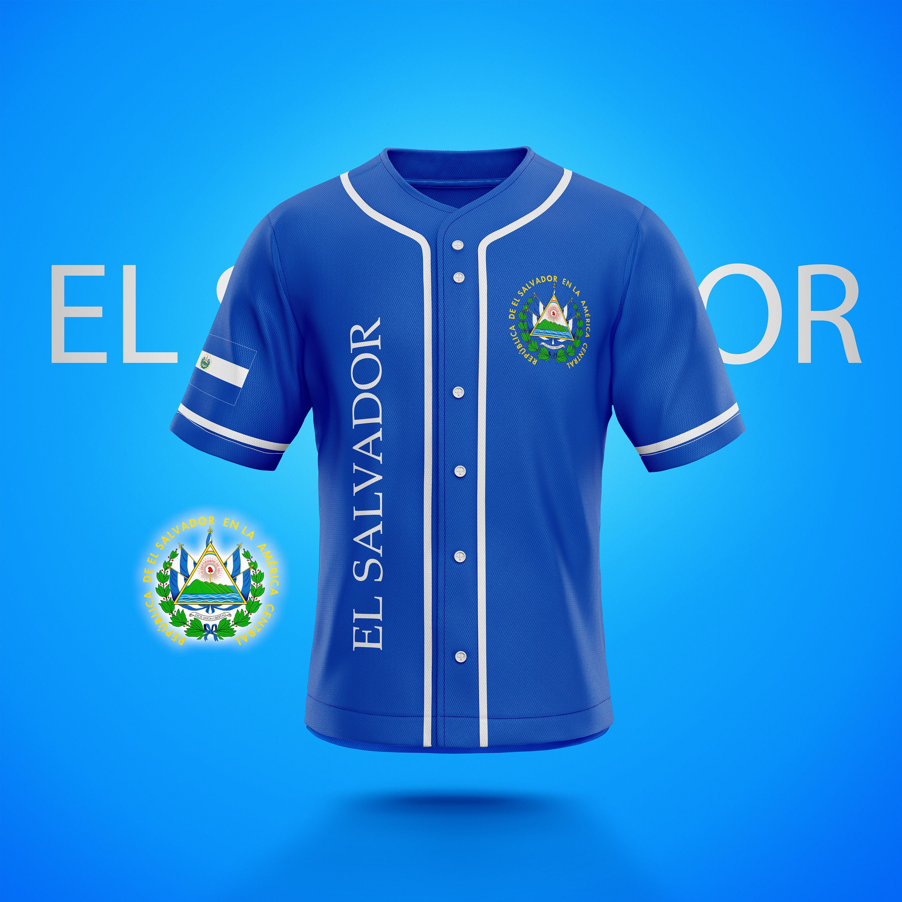  El Salvador Country Baseball Jersey, El Salvador Flag Shirt,  Salvadorans Pride Jersey, El Salvadoreña Jersey (Multi 1) : Clothing, Shoes  & Jewelry