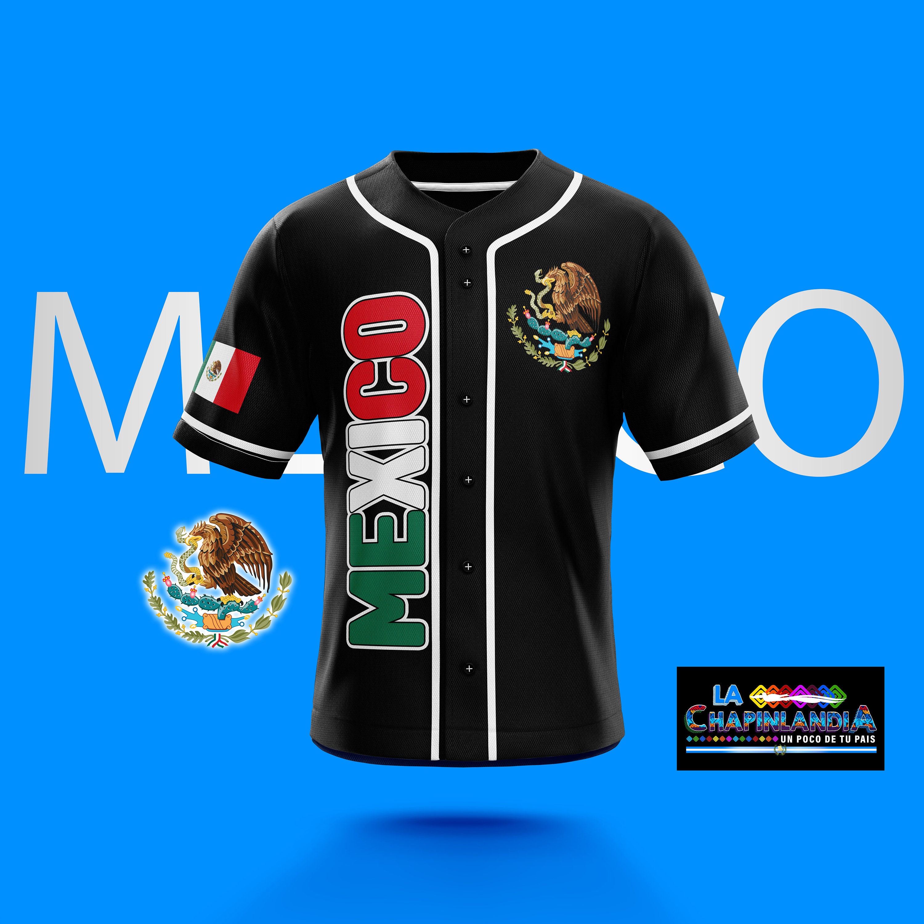 Peso Pluma Los Angeles Dodgers Mexico Flag Baseball Jersey -   Worldwide Shipping