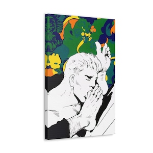 Wall canvas art, gay art prints, vintage gay art, queer art print, queer art male, vibrant art, gay pride art, gay foot fetish art, gay art