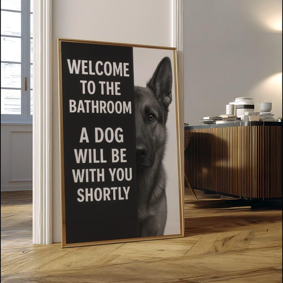 Cartello Decorativo In Legno Per Bagno Cane – 30x13 Cm, Con Scritta, Da Appendere O Appoggiare, Regalo Housewarming