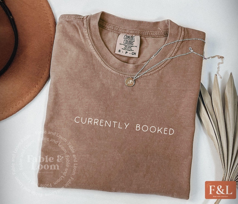 Reading Shirt - Currently Booked, BookTok Book Lover, Bookish Comfort Colors Graphic Tee image 1