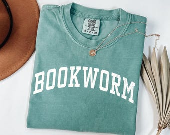 Bookworm Shirt - Comfort Colors, Bookish Book Club, Book Lover Graphic Crewneck