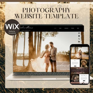 Wix photography website, Wix website template, photographer website template, customizable website template, wix template, boho photography