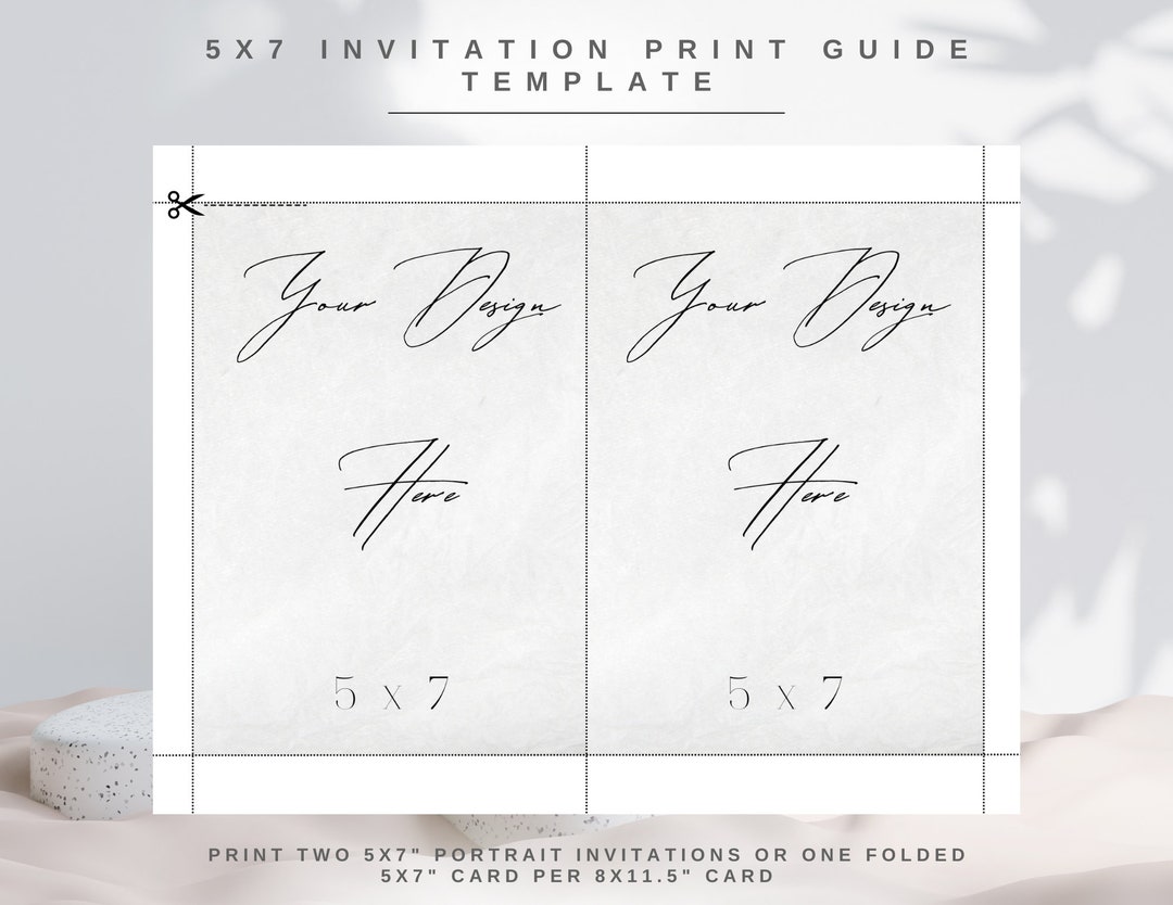 5x7 Printing Guide Template Printing Guide for Invitations - Etsy