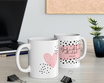 Christian Coffee Mug Faith Coffee Mug Religious Ceramic Cup with Faith Quote. Faith Gift for Her Christian Faith Cup