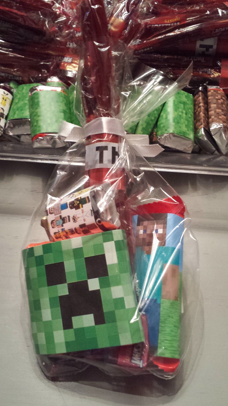 MineCraft Set of 60 Candy Wrappers for Birthday Parties Printed & Ready for Use image 8