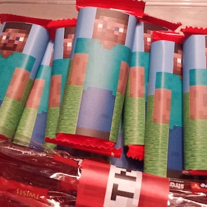 MineCraft Set of 60 Candy Wrappers for Birthday Parties Printed & Ready for Use image 7