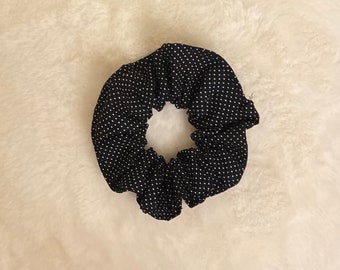 tiny polka-dot scrunchie handmade scrunchie gift for teen girls gifts for hair care accessory gift ideas for girls handmade stocking stuffer