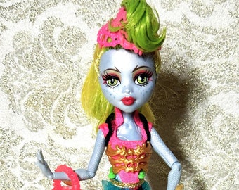 Original Mattel Monster High Doll Lagoona Fire Freaky Fusion - Limited Edition, Monster High clothes and Accessories, collectible dolls-OOAK
