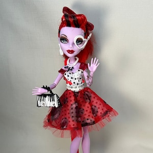 Monster High Doll Operetta Dot Dead Gorgeous, original Mattel collectible doll, Monster High clothes and accessories, original dolls, OOAK