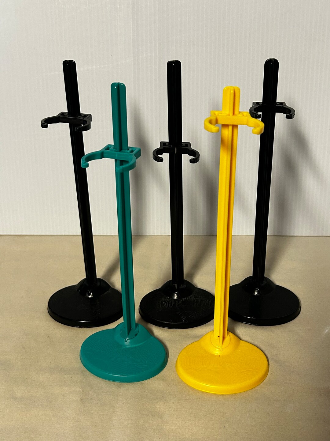 Original Monster High Doll Stands W/base and Backdrops for MALE MH