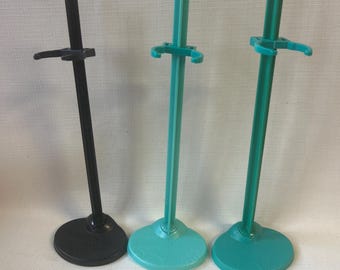Authentic Monster High Doll Stand Green, with base and backdrop for G3 Dolls and standard 12" MALE Monster High accessories, MH