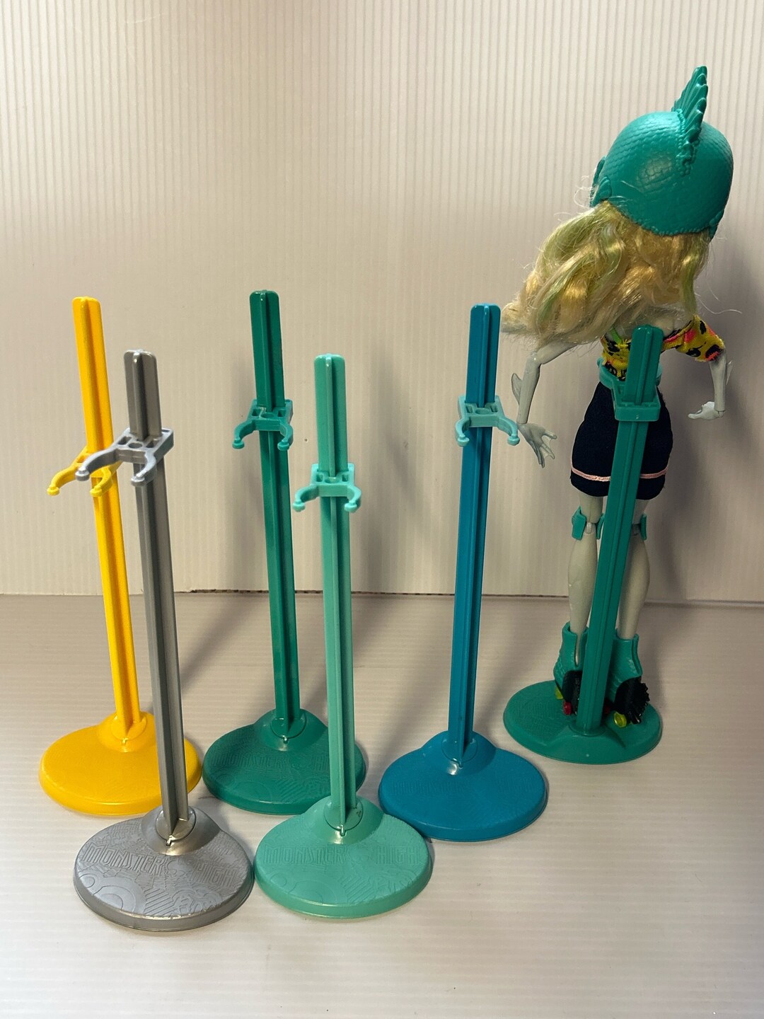 Original Monster High Doll Stands W/base and Backdrops Color Etsy