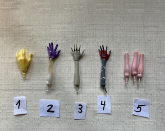 Monster High G1 Replacement Arms and Hands for OOAK Artists - Left side