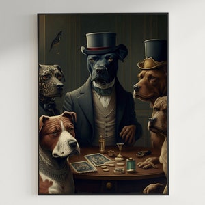 Canine Card Sharks: een spelletje poten