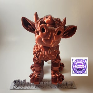 Articulated Highland Cow - 3D Printed Toy