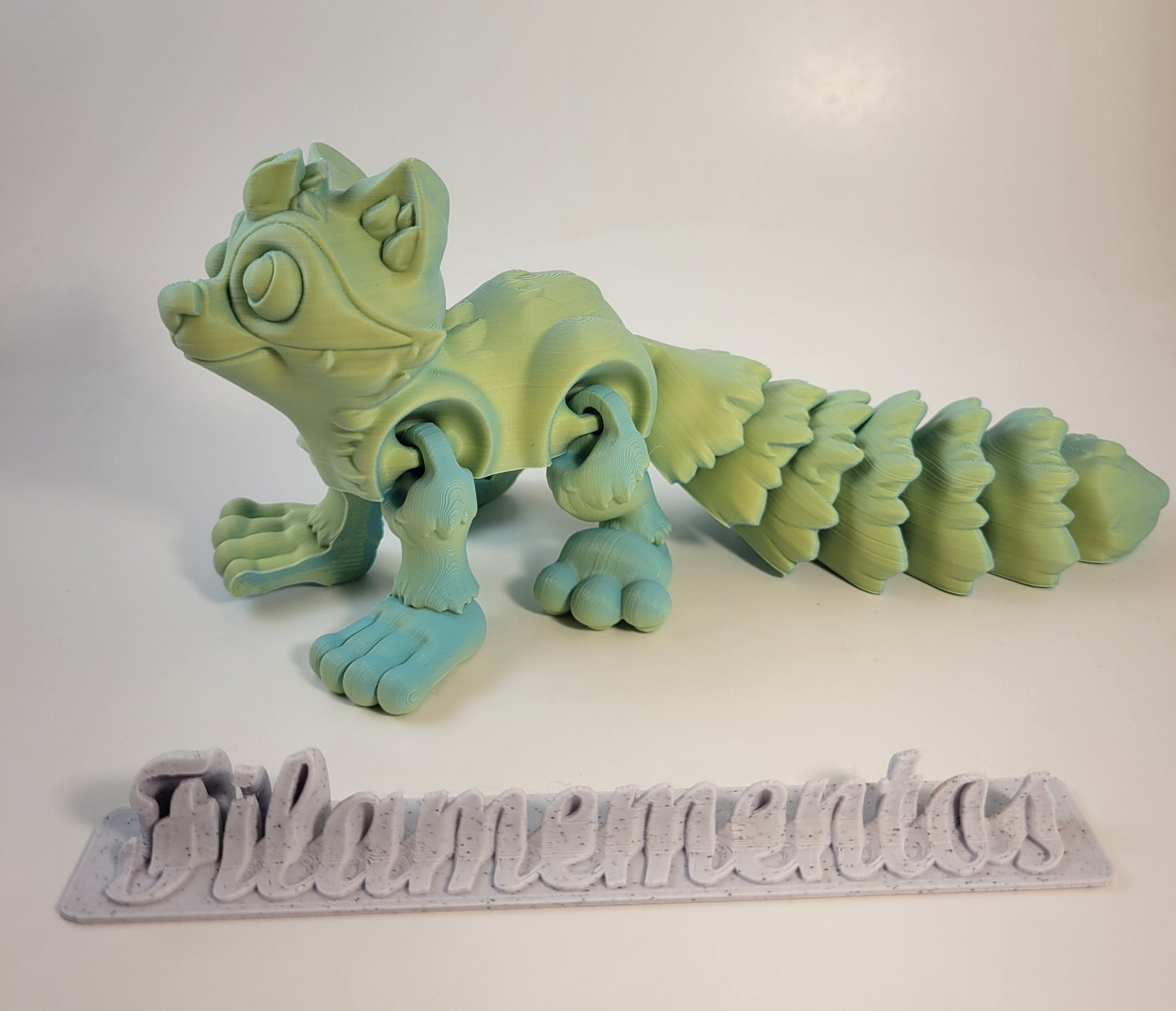 Articulated Rainbow Racoon 3D Printed Toy - Etsy