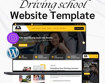 Driving School Website Template – Divi WordPress Theme for Instructors, Lessons & Driving Academy Services
