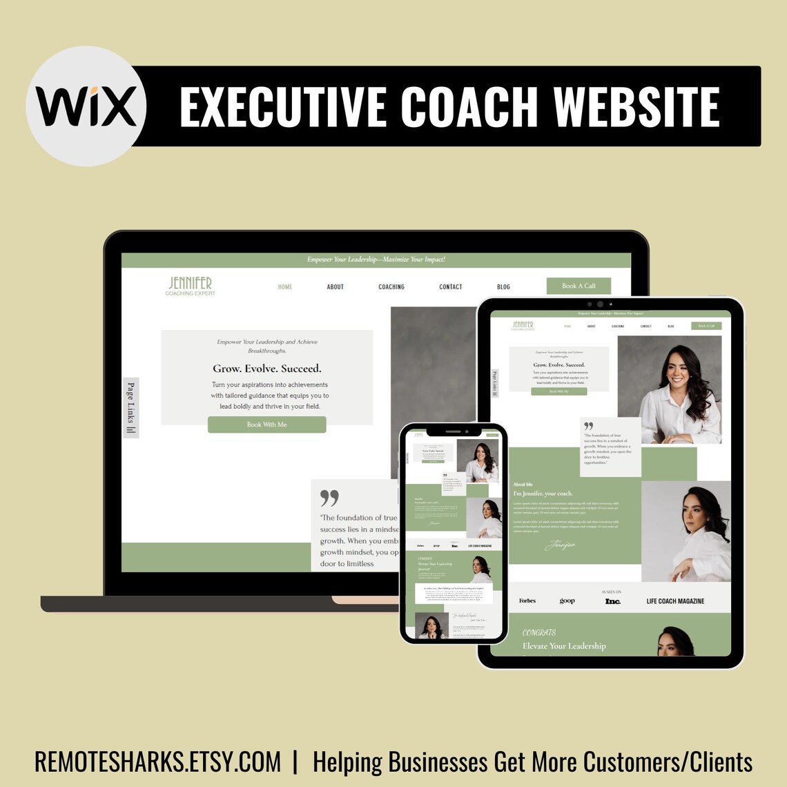 Executive Coach WIX Website Template – Professional WIX Design for ...
